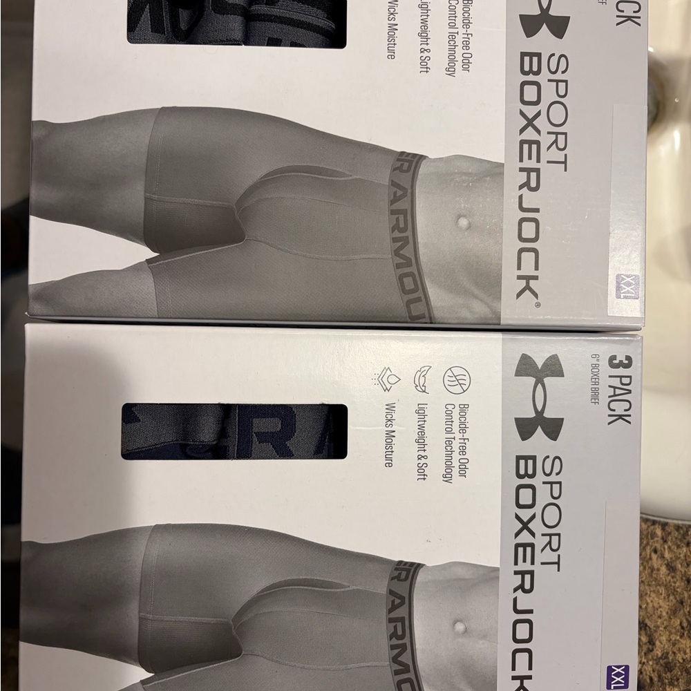 Under Armour Boxerjock 3-Pack in Black and Navy